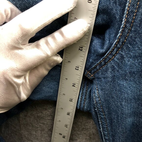 H&M Super Baggy Low Waist Jeans Womens 16 Blue Loose Fit Medium Wash Wide Leg - Picture 9 of 11